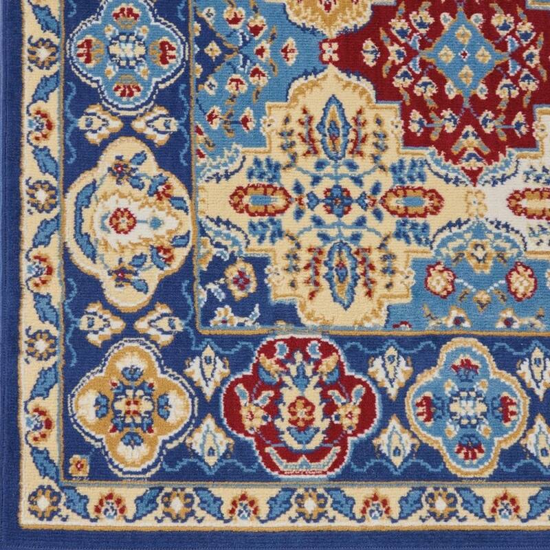 HomeRoots Ogee Bohemian Rectangle Area Rug - 60.00 in. x 36.00 in. x 0.50 in.