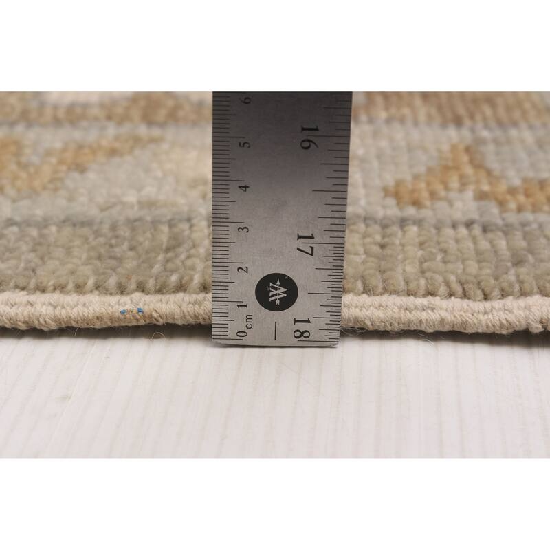 ECARPETGALLERY Hand-knotted Oushak Light Grey Wool Rug - 8'1 x 9'11