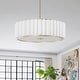 preview thumbnail 4 of 9, GetLedel 24" 5-Light Modern Pleated Drum Chandelier