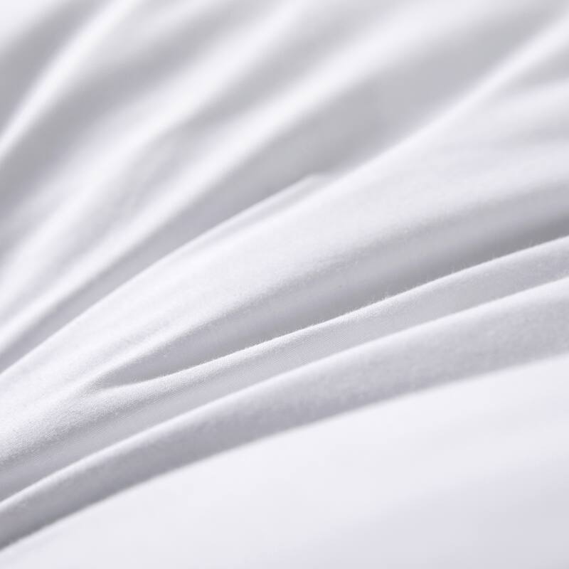 2 Pack Soft Gusseted Goose Feather Down Bed Pillows - White
