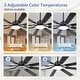 preview thumbnail 85 of 93, 48"/52"/60"/72" Modern Black LED Ceiling Fan with Light Remote (3/5/6/8/12 Reversible Blades)