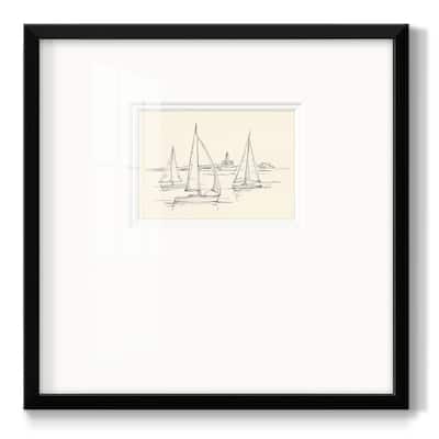 Coastal Contour Sketch IIPremium Framed Print