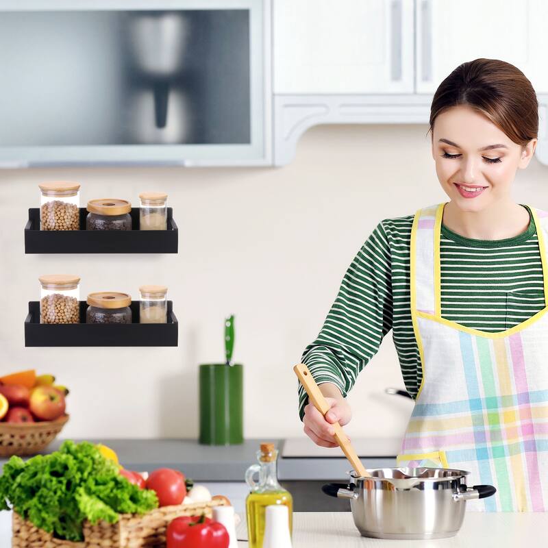 2pcs Magnetic Spice Rack Organizer for Refrigerator
