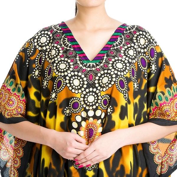 Caftan Dresses for Women Summer Maxi V Neck Boho Floral Beach Cover Up Plus Size Loose Casual Kaftan