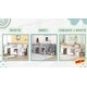 preview thumbnail 15 of 37, Low Loft Bed with Stair & Playroom for Kids Wooden Twin Size Storage Bed with Drawer, Shelves, Window and Safety Guardrails