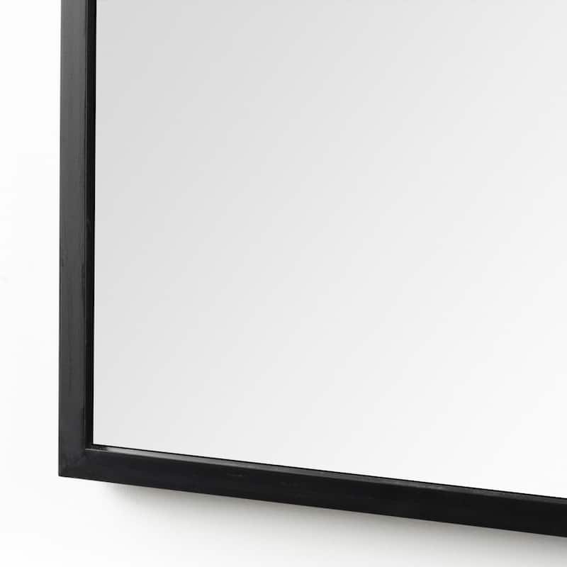 Giovanna Gold Metal Frame Ogee Arch Rectangular Wall Mirror (49" x 24")