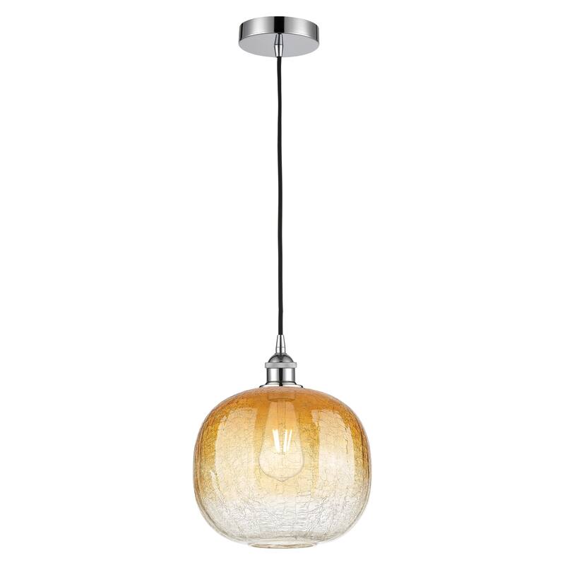 Innovations Lighting Endless Possibilities Edison - Brookhaven Sphere - 1 Light 11" Cord Hung Mini Pendant - Polished Chrome/Amber