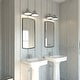 preview thumbnail 6 of 9, Akron 2-Light 18 in. W Bathroom Vanity Lighting Fixture, Metal Shade, Dimmable, LED Compatible Over the Mirror Mount Wall Sconce