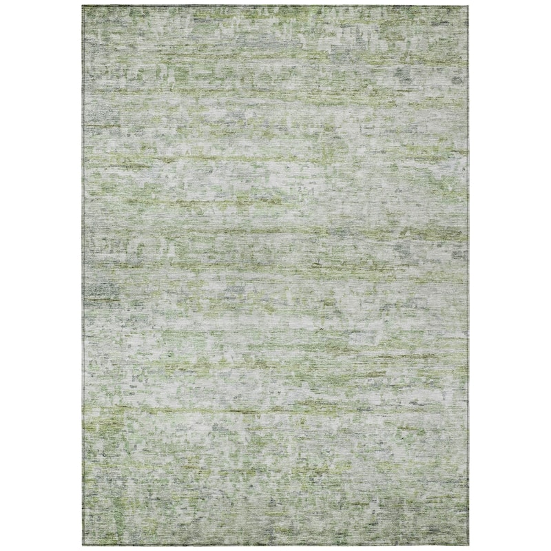 Machine Washable Indoor/ Outdoor Contemporary Solid Chantille Rug