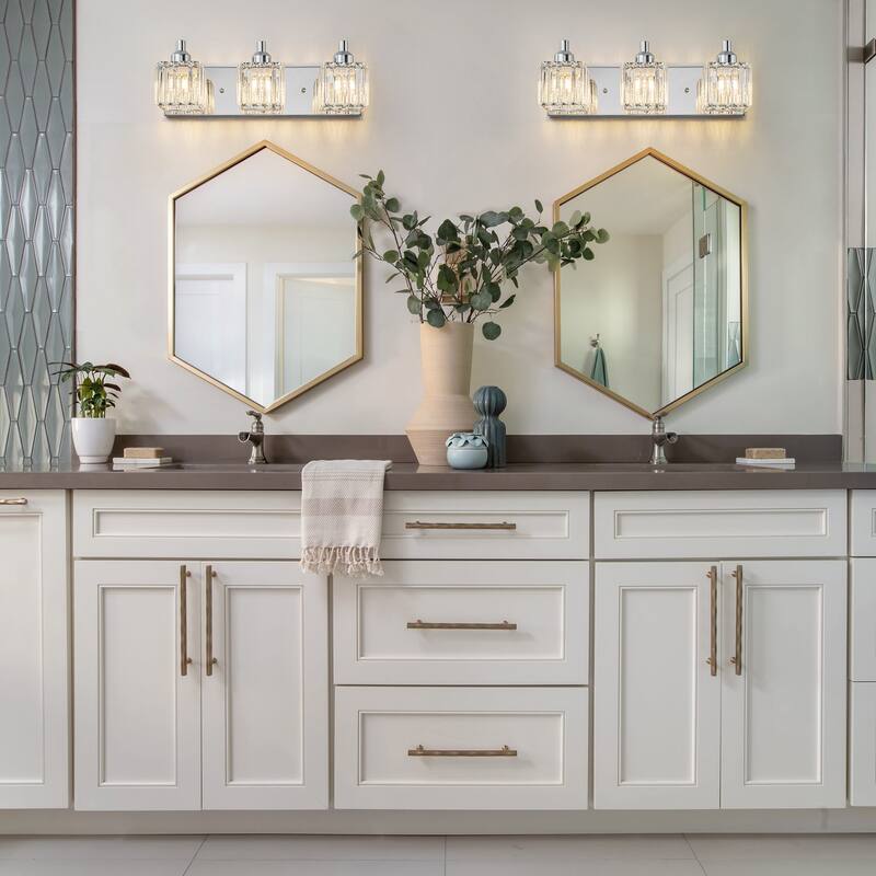 Modern 3/4/5-lights Crystal Bathroom Light Fixtures