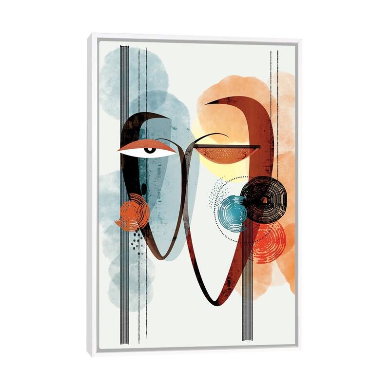iCanvas "Intertwined" by Soul Curry Art & Illustrations Framed Canvas Print - White - 48x32