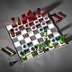 preview thumbnail 7 of 10, Modern Chess Set - Acrylic Chess Board with 32 Colorful Game Pieces by Trademark Games