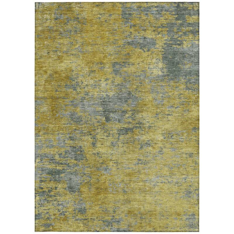 HomeRoots Abstract Transitional Rectangle Outdoor Rug