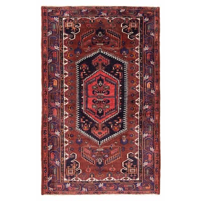 ECARPETGALLERY Hand-knotted Konya Anatolian Dark Red Wool Rug - 4'9 x 8'1