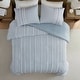 preview thumbnail 4 of 39, Harbor House Anslee Taupe 3 Piece 100% Cotton Yarn Dyed Duvet Cover Set with Overlap Closure Shams