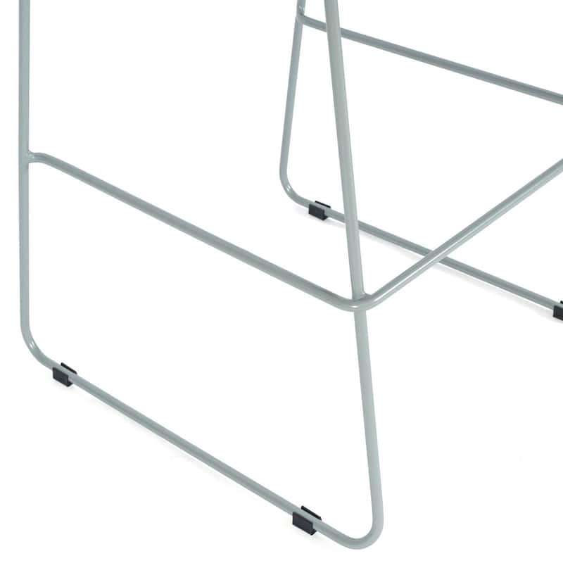 Stackable Sled Base Barstool with Vented Back and Integrated Footrest - 19.75"W x 23.25"D x 44.25"H