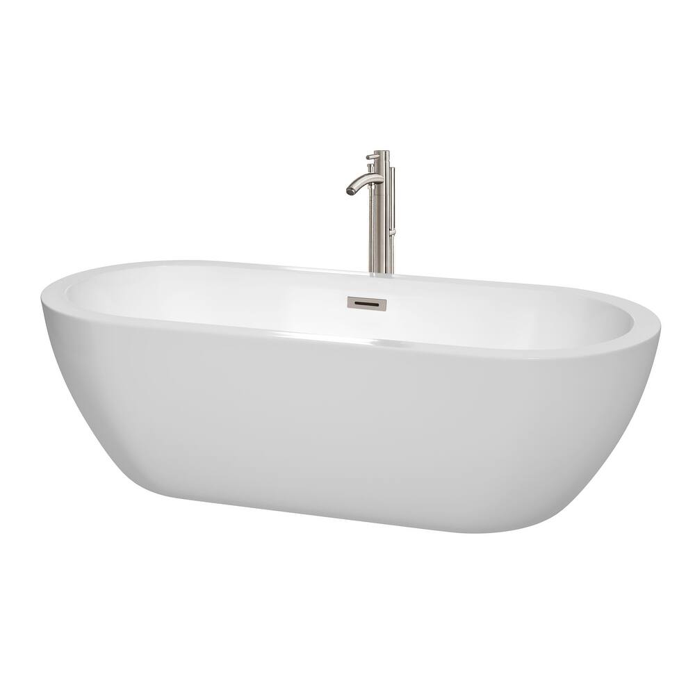 Wyndham Collection Soho 72" Free Standing Acrylic Soaking Tub with