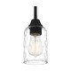 preview thumbnail 1 of 6, Acacia 1-Light Matte Black Mini Pendant