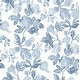 preview thumbnail 1 of 5, A-Street Prints Beach Rose Blue Floral Fruits Wallpaper