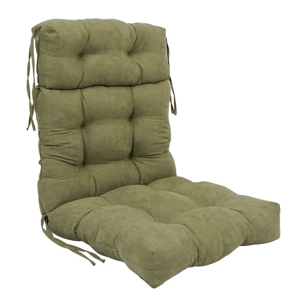 slide 2 of 41, Multi-section Tufted Indoor Microsuede Seat/Back Chair Cushion (Multiple Sizes) 20 x 42 - Sage Green