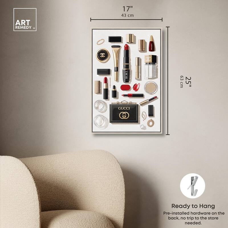 Luxury Makeup Collection II Canvas by Art Remedy