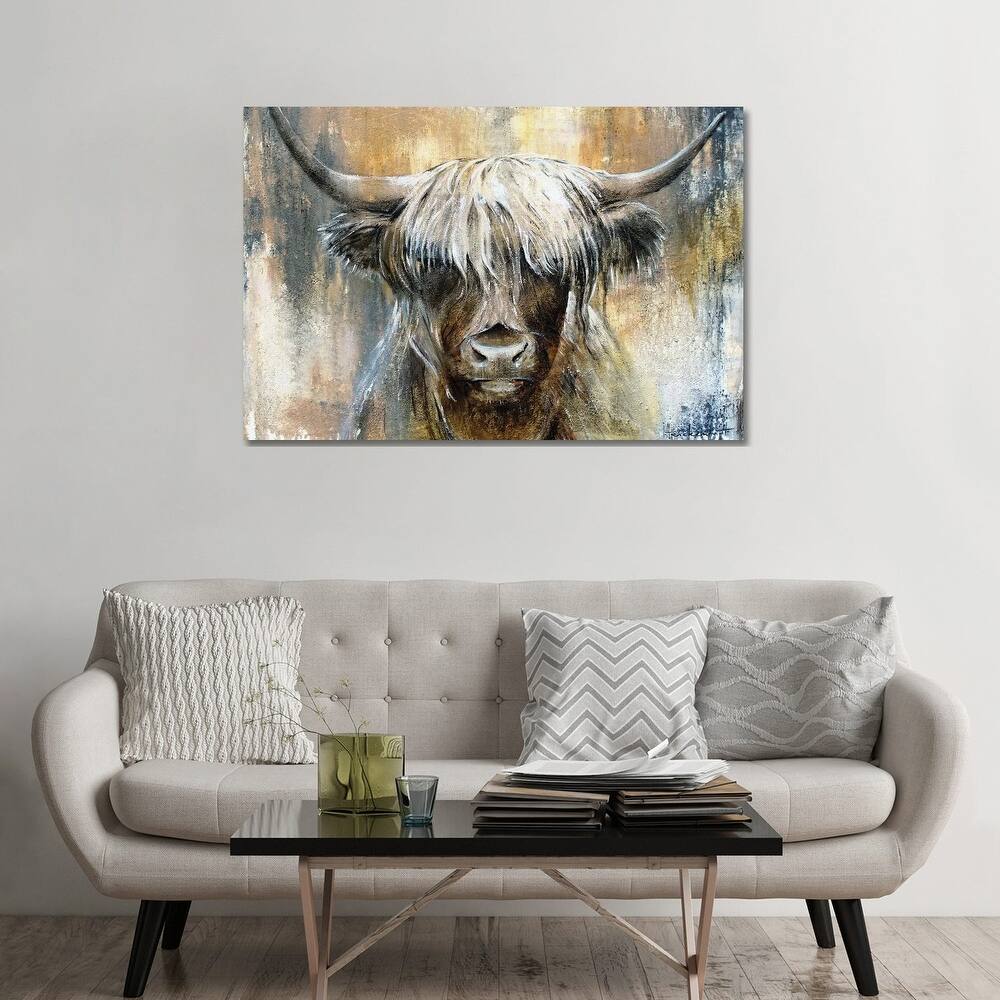 iCanvas "Highland Cow I" by Studio Paint-Ing Canvas Print
