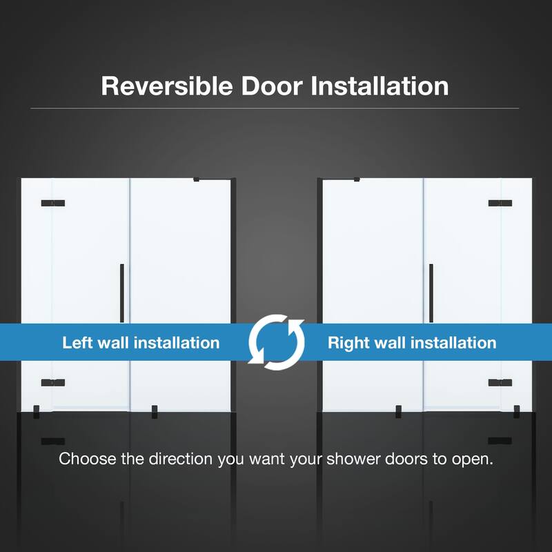 OVE Decors Tampa Alcove Frameless Pivot Hinge Shower Door, 2025