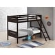 preview thumbnail 9 of 34, Luxury Twin-over-Twin Bunk Bed with Angled Ladder, White