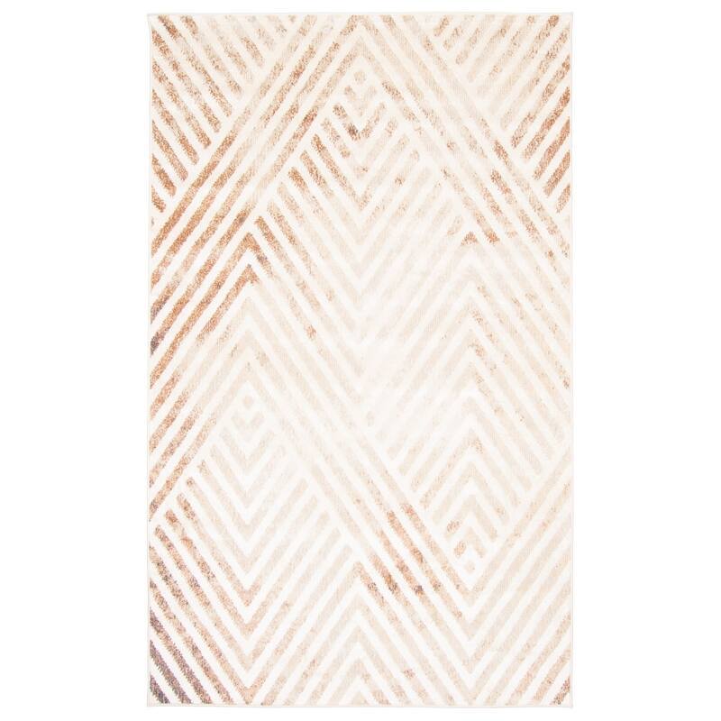 ECARPETGALLERY Machine Woven Lana Ivory Area Rug - Ivory - 5'0 x 8'0 - Rectangle
