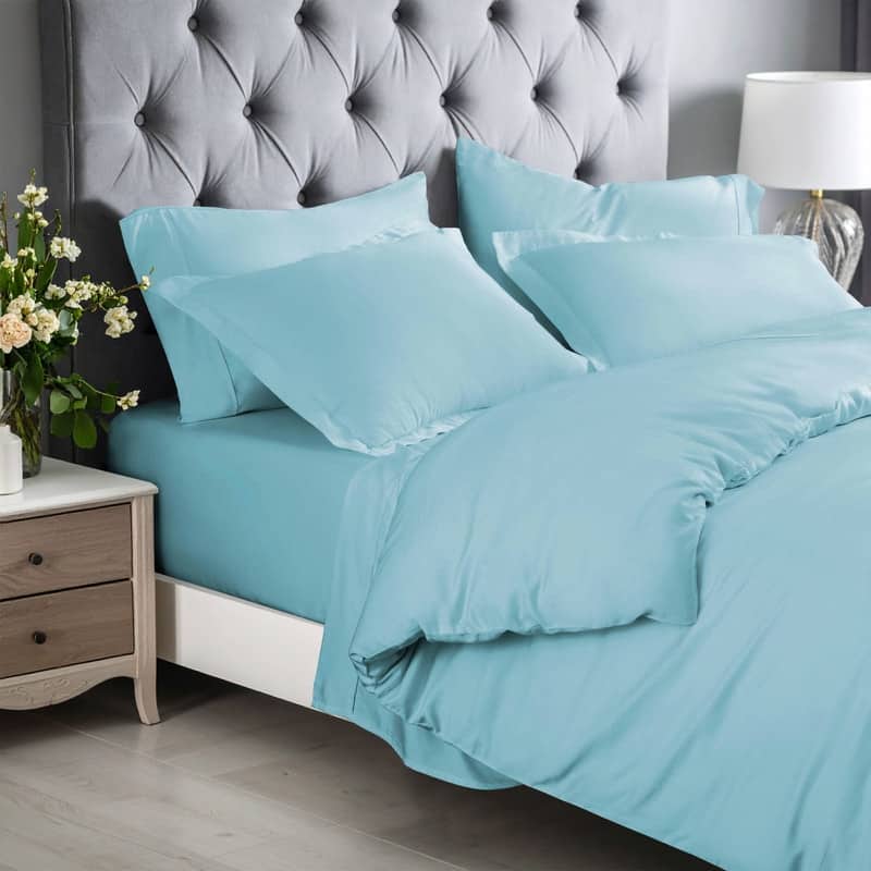Superior 300 Thread Count Rayon From Bamboo Solid Duvet Cover Set