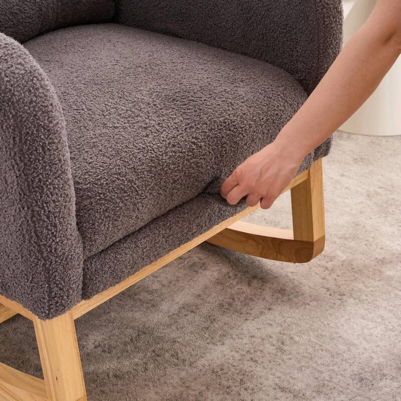 Nursery Rocking Chair - 39.76" Tall with Flip-Down Ottoman