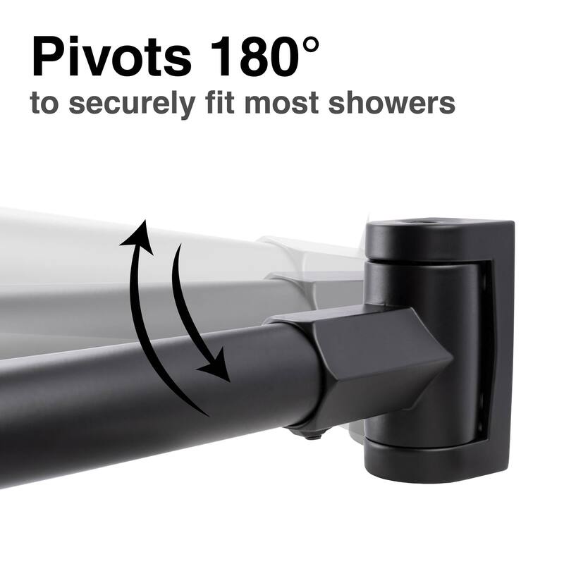 Curved Shower Curtain Rod Adjustable 36 to 61 inches by JS Jackson Supplies