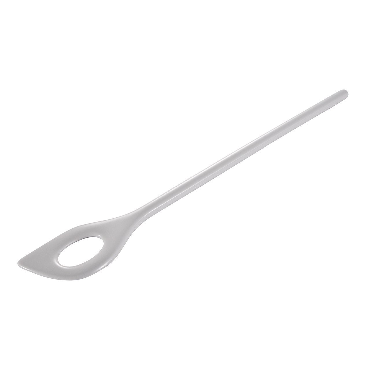 Hutzler 12-inch Long Melamine Corner Blending Spoon, White