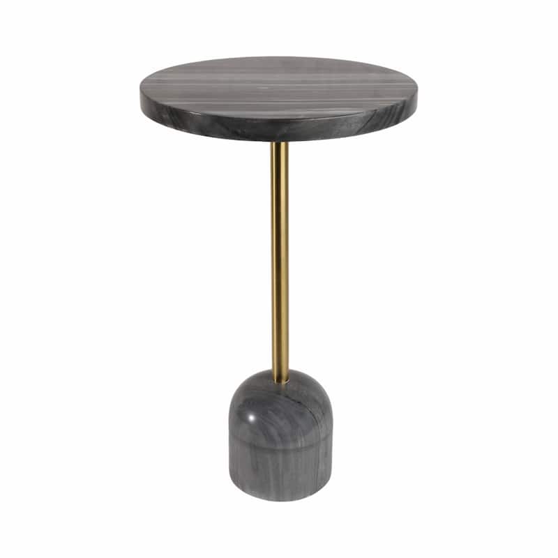 Modern Marble Top & Base Accent Table - Gray