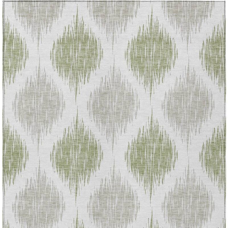HomeRoots Ikat Transitional Rectangle Outdoor Rug