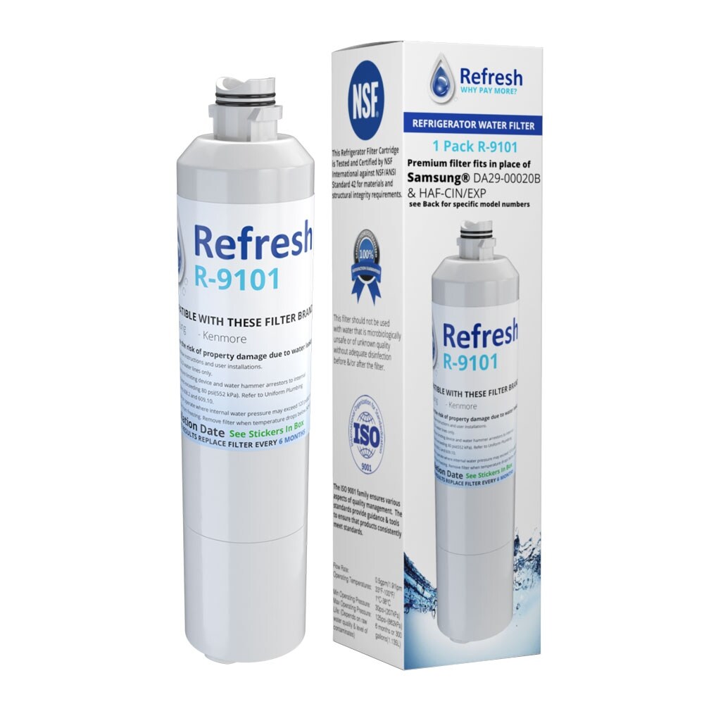 Replacement Water Filter For Samsung Rf28hmedbww Aa Refrigerator Water Filter By Refresh 2 Pack White Overstock 21456903