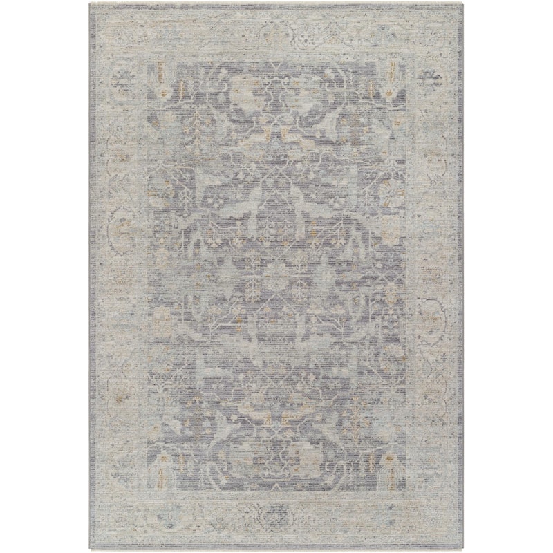 Leah Traditional Floral & Botanical Area Rug - 2'7" x 7'3" - Dark Blue
