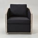 preview thumbnail 17 of 165, KINWELL 31"W Oak Frame Upholstered Swivel Barrel Armchair