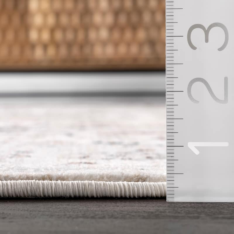 Nuloom Oliveira Floral Medallion Fringe Area Rug