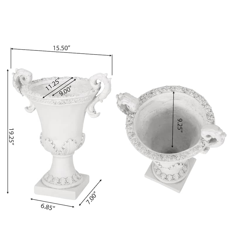 Delphine Roman Chalice Lightweight Concrete Planter by Christopher Knight Home