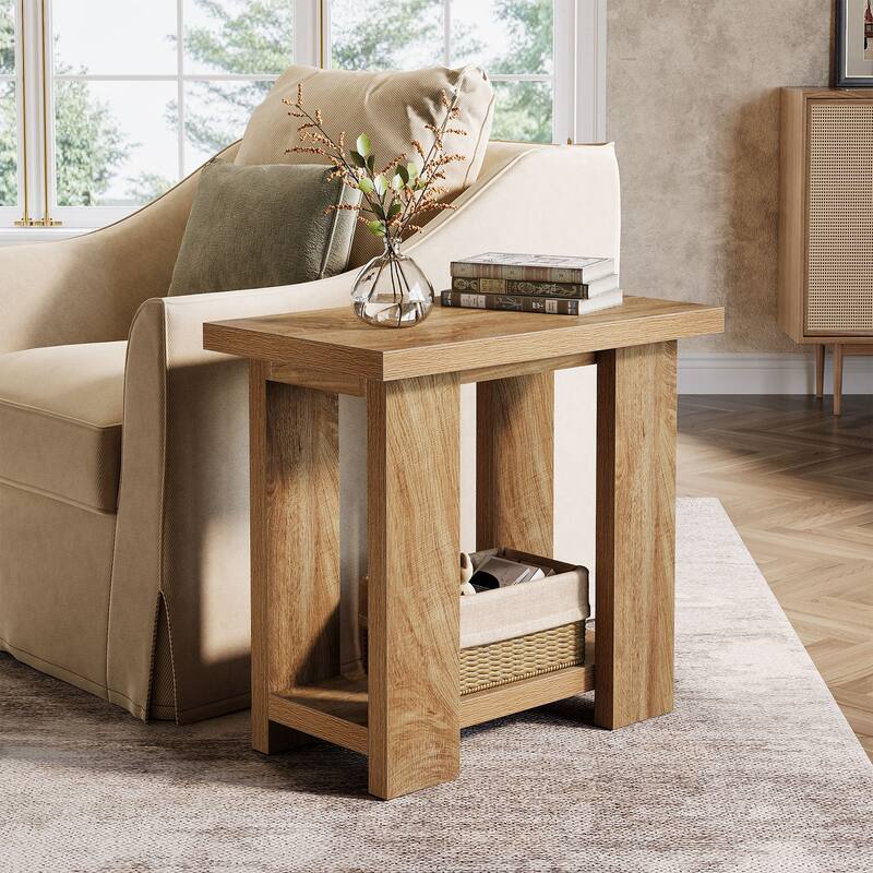 End Table with Open Shelf