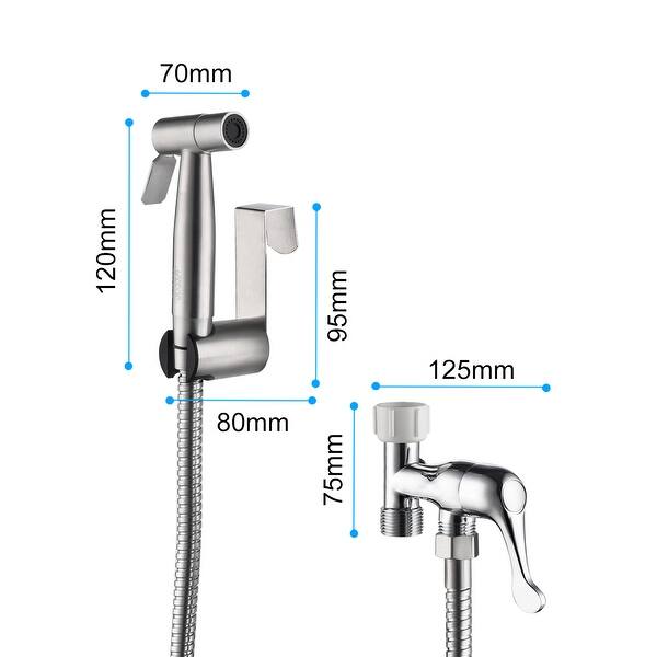 Shop Handheld Bidet With Thumb Pressure Controls Bidet Sprayer For Toilet Bathroom Sprayer Kit Spray Attachment With Hose Overstock 31606396