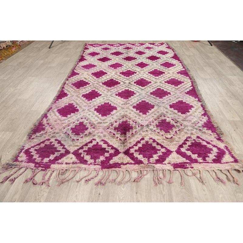 Tribal Moroccan Oriental Home Decor Area Rug Wool Hand-knotted Carpet - 5'11" x 10'10"