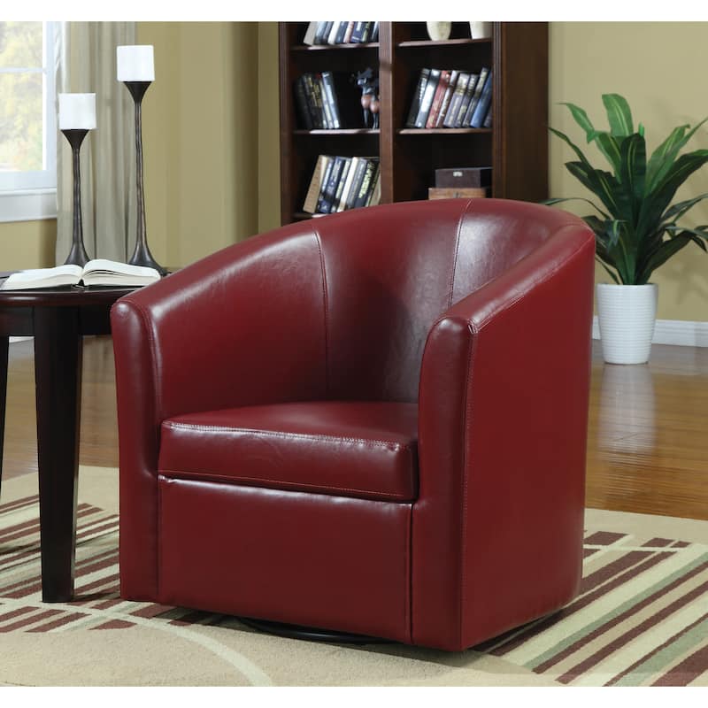 Tournefeuille Faux Leather Swivel Armchair