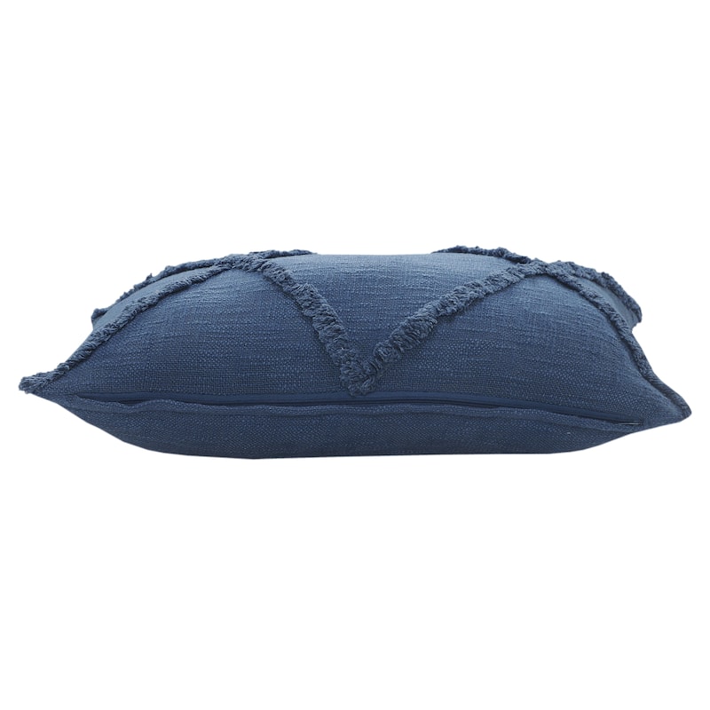 Solid Decorative Diamond Tufted Cotton Throw Pillow