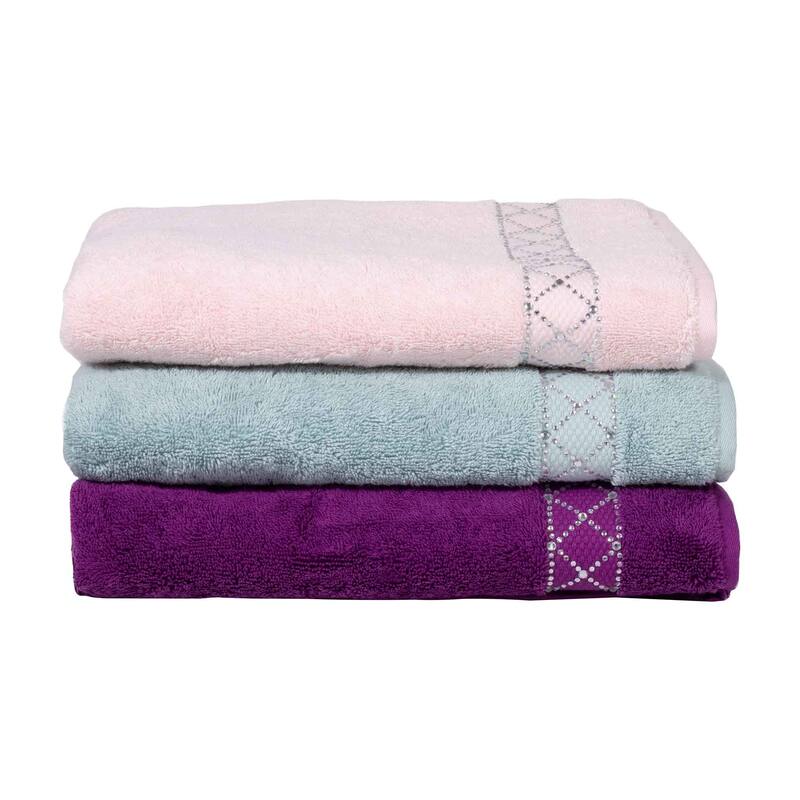 Sparkles Home Atlas Rhinestone Bath Towel