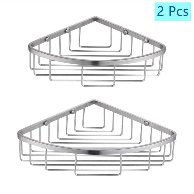Corner Shower Caddy Shelf Organizer - 9.05"D x 12"W x 3.14"H