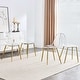 preview thumbnail 22 of 37, Modern Minimalist Transparent Dining Chairs Set of 4/6