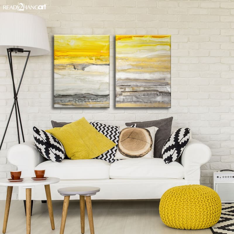 'New Sunset I/II' 2 Piece Wrapped Canvas Wall Art Set by Norman Wyatt Jr.