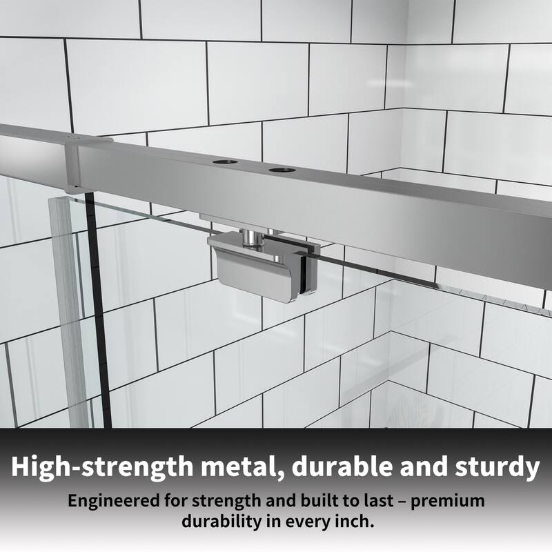 Modland 42''/48''/54''/60''W x 71''H Frameless Pivot Swing Shower Door Enclosure with 1/4" SGCC Tempered Glass Door